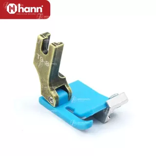 HANN ตีนผีไฟเบอร์ T9-S สามารถปรับได้ ตีนผีช่วยพับริม พับชาย พื้นฟ้า รุ่นใหม่ ใช้อเนกประสงค์ สำหรับจักรเย็บอุตสาหกรรม