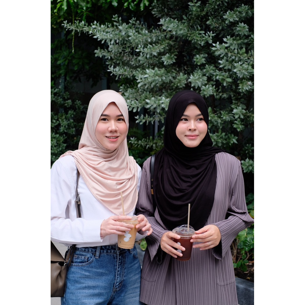 N Able Airy tech instant hijab ฮิญาบพร้อมใส่ผ้าAiry techไซส์กลางเหมาะสำหรับใส่ในทุกวัน[N Able Style]