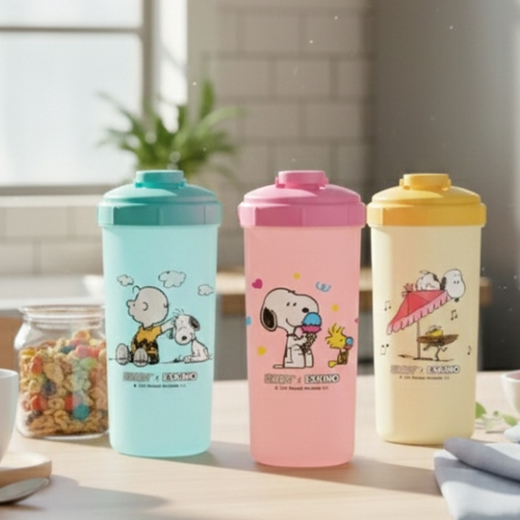 23 oz ESKIMO กระบอกน้ำดื่ม กระบอกน้ำพลาสติก ลายน่ารัก กระบอกน้ำส่วนตัว ใช้ง่ายทุกวัน รุ่น R5011