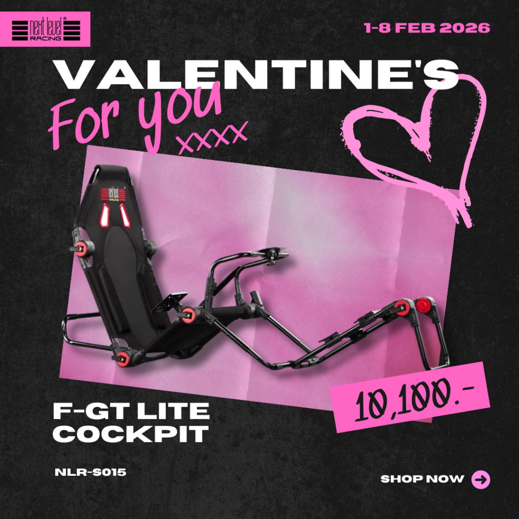 Next Level Racing (NLR-S015) F-GT LITE Cockpit สำหรับพวงมาลัยและเกียร์ พับได้