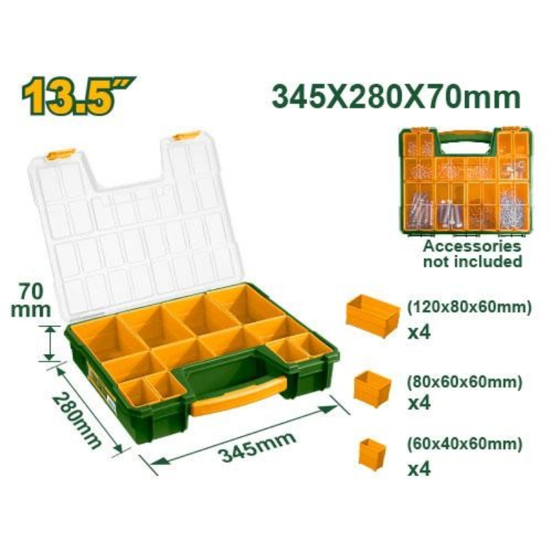 JADEVER กล่องพลาสติกอเนกประสงค์ กล่องใส่ของ กล่องเครื่องมือช่าง รุ่น JDTB1311 ขนาด 13.5นิ้ว