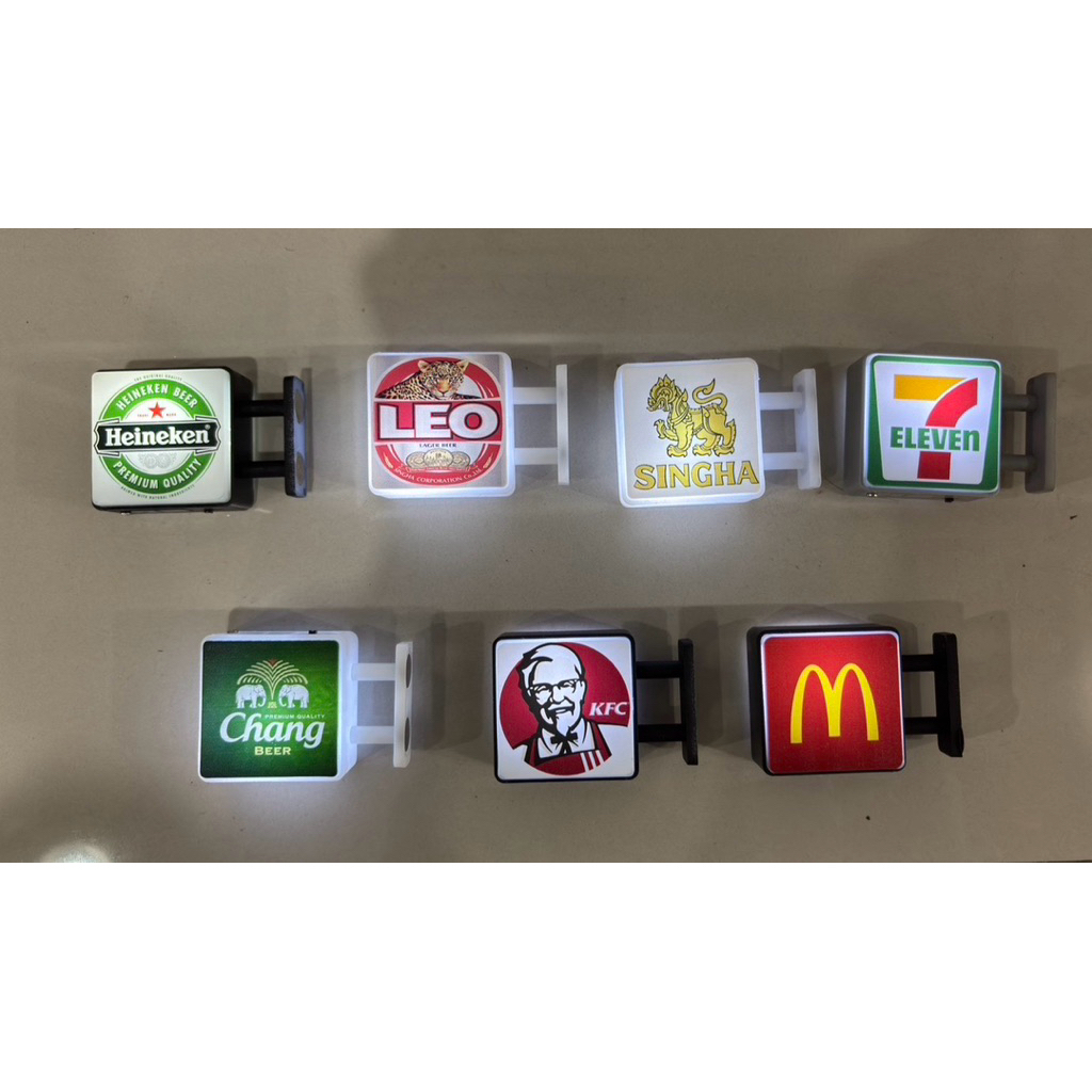 ติดประตูเย็นแบบแม่เหล็กไฟLEDขนาดเล็กจาก7-11ConvenienceStore ลายช้างพื้นผิวสัมผัสแบบเรียบสไตล์อื่นๆ