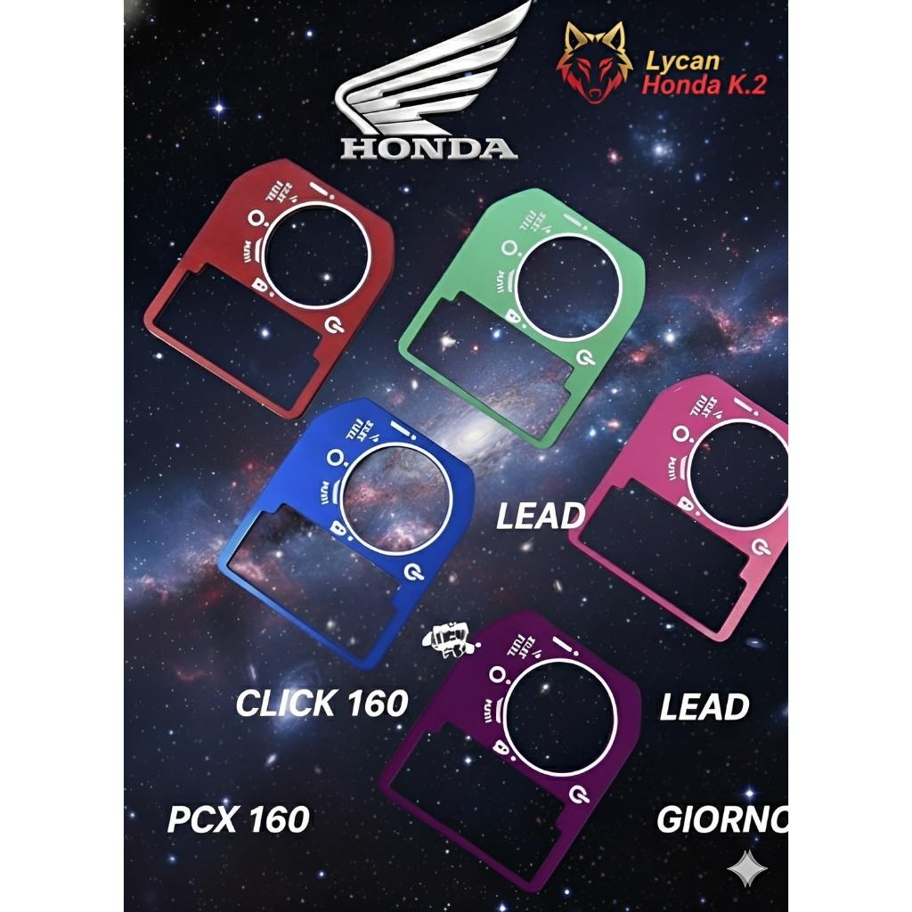 ฝาครอบสวิตช์กุญแจ Hond Giorno125+ , Honda lead 125 , PCX 160 , click 160 , new Scoopy 2025 งานอลูมีเนียมไดรฟ์สีสวย