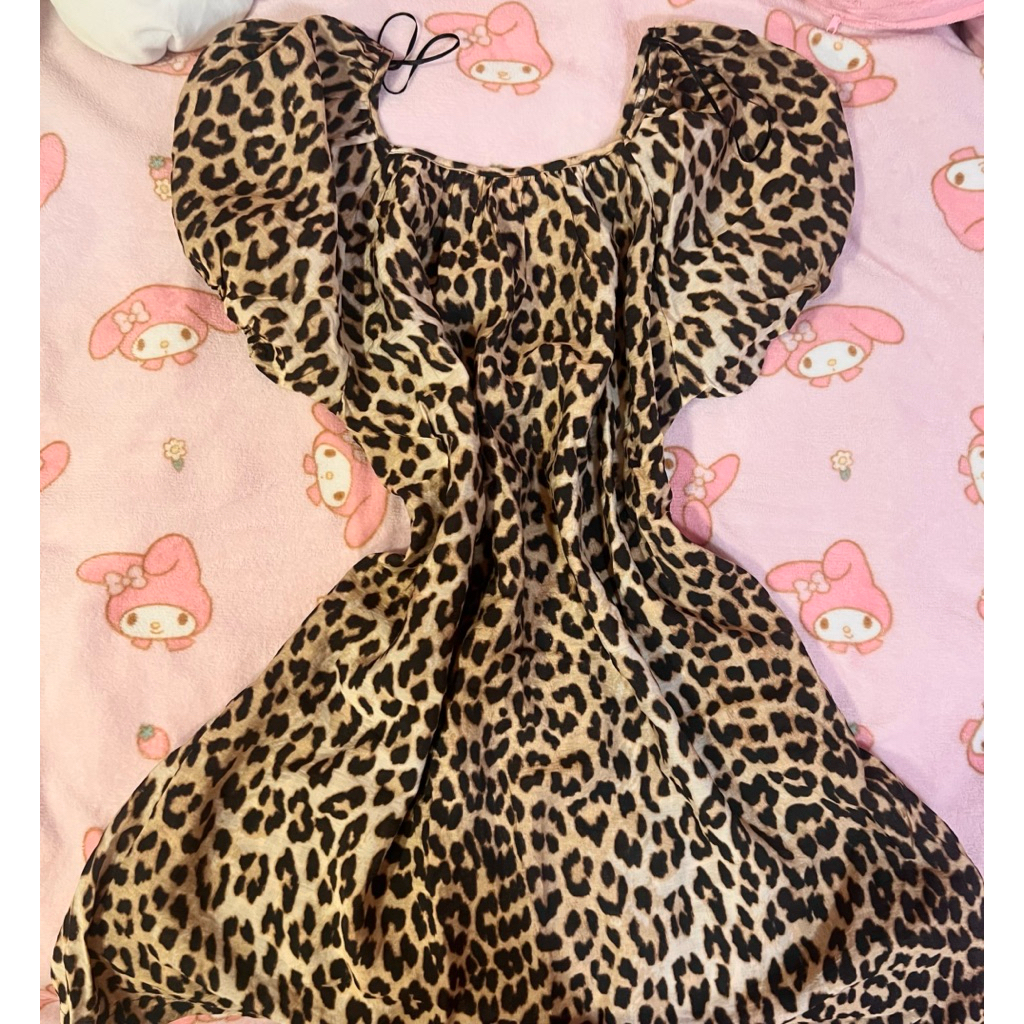 🐆 H&M Leopard Dress XS Y2k 2hand Preloved เดรสมือสอง สภาพเหมือนใหม่