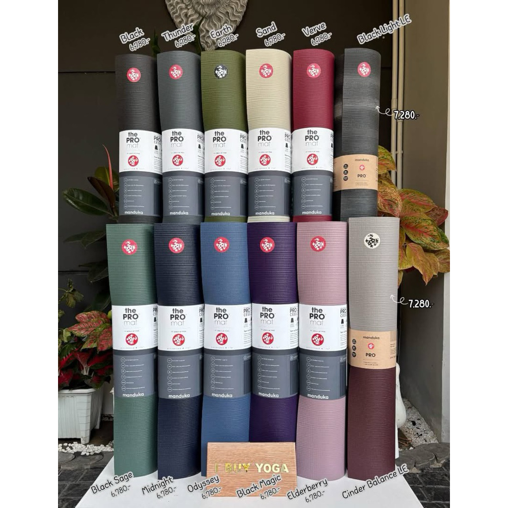 🐸Manduka เสื่อโยคะ รุ่น PRO® Yoga Mat หนาสุด 6mm. แถมฟรีสายรัดสีดำ ใช้งานยาวนานถึง 10 ปี สีเยอะ เหมาะสำหรับคนเป็นภูมิแพ้