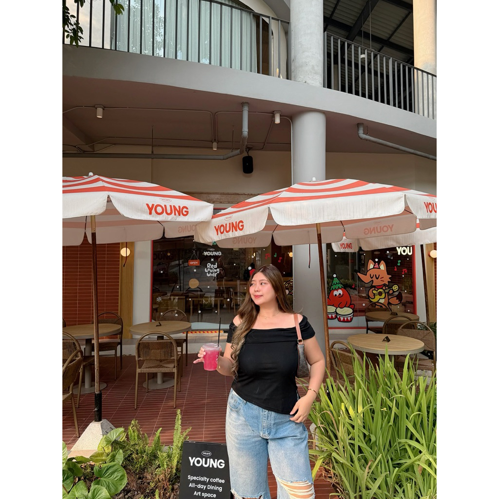 เสื้อเปิดไหล่ผู้หญิง ผ้านุ่มสบาย รุ่น Top302🧺👗🧸