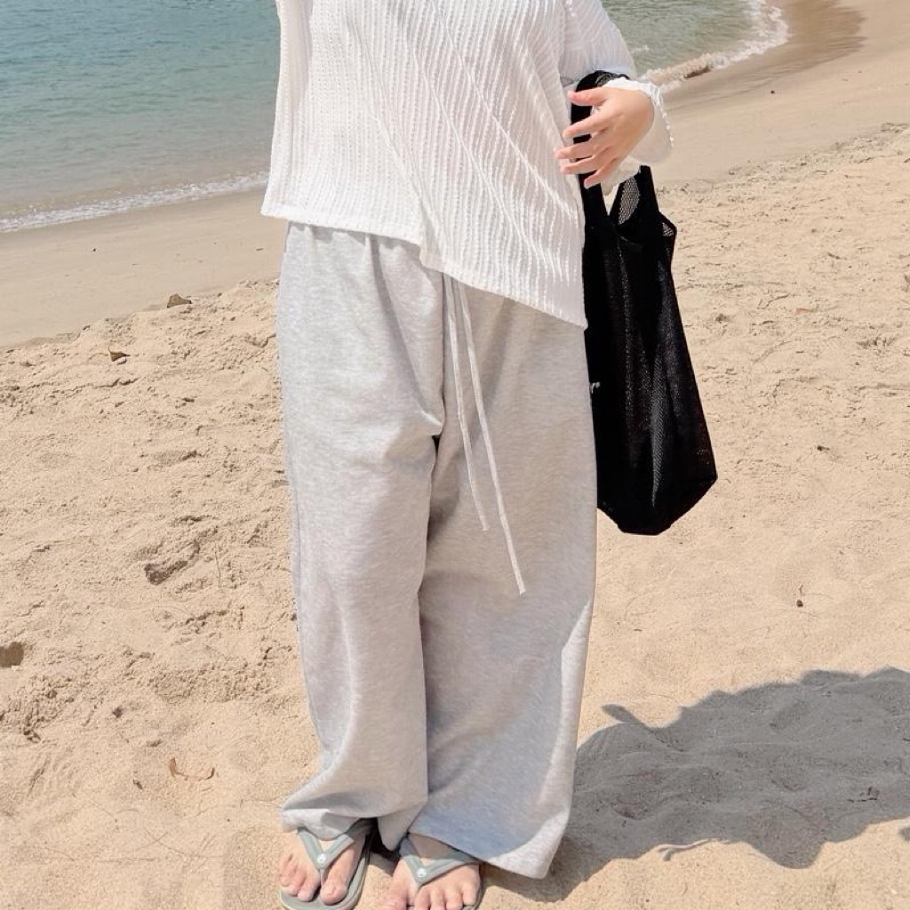 SIMPLE SWEATPANTS กางเกงขายาว เอวใหญ่พิเศษ ผ้าพรีเมี่ยม นุ่ม ใส่สบาย กางเกงวอร์ม มีเชือกผูกได้จริง