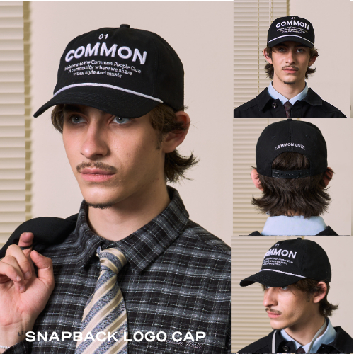 CU Common Until - SNAPBACK LOGO CAP  ( Black )  Rope Cap หมวก