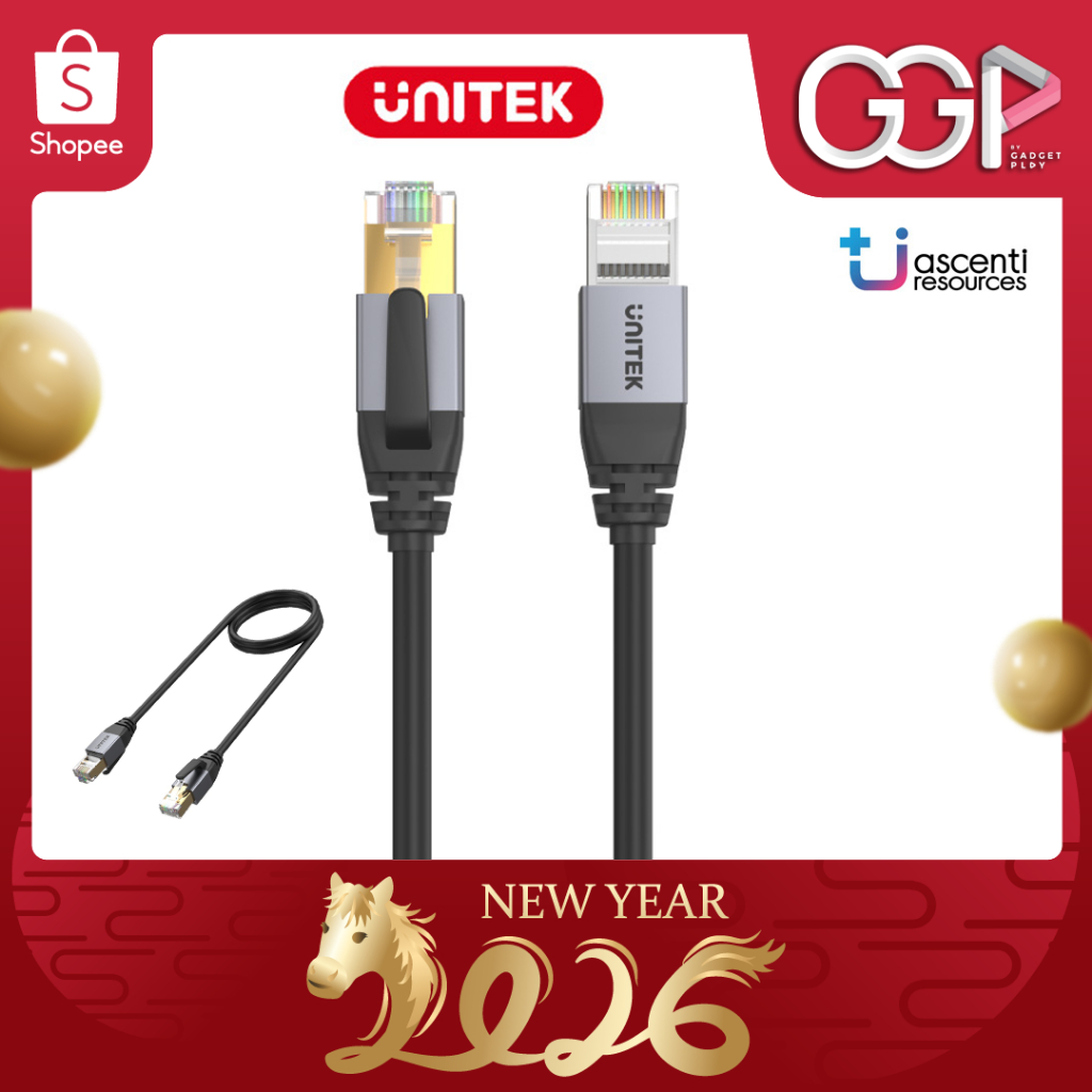 สาย LAN UNITEK Cat 8 Ethernet Cable สายเน็ต [1M,2M,3M,5M,10M] สายหนาอย่างดี ส่งสัญญาณไม่มีสะดุด [กรุงเทพฯเลือกส่งด่วน]