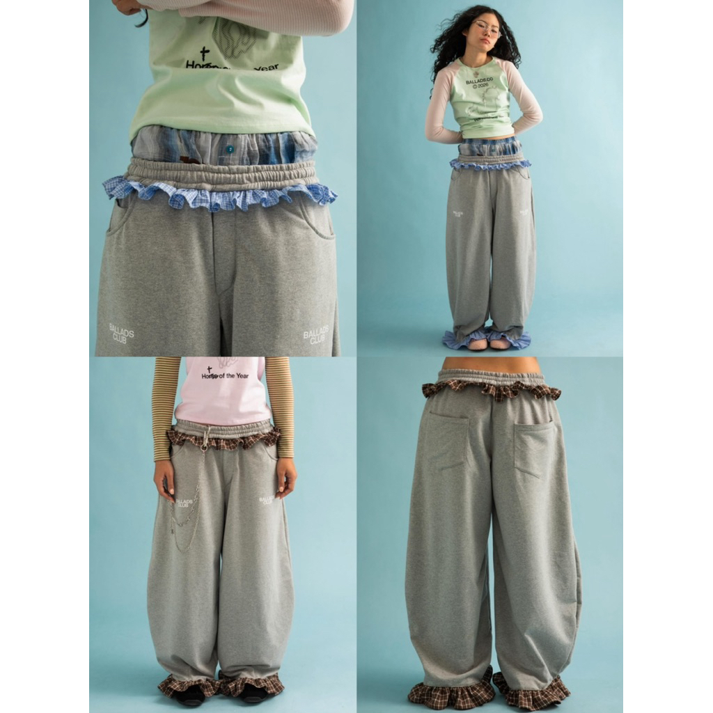 BALLADS Nerd Sweat Pants กางเกงวอร์มแต่งระบาย LOT 4