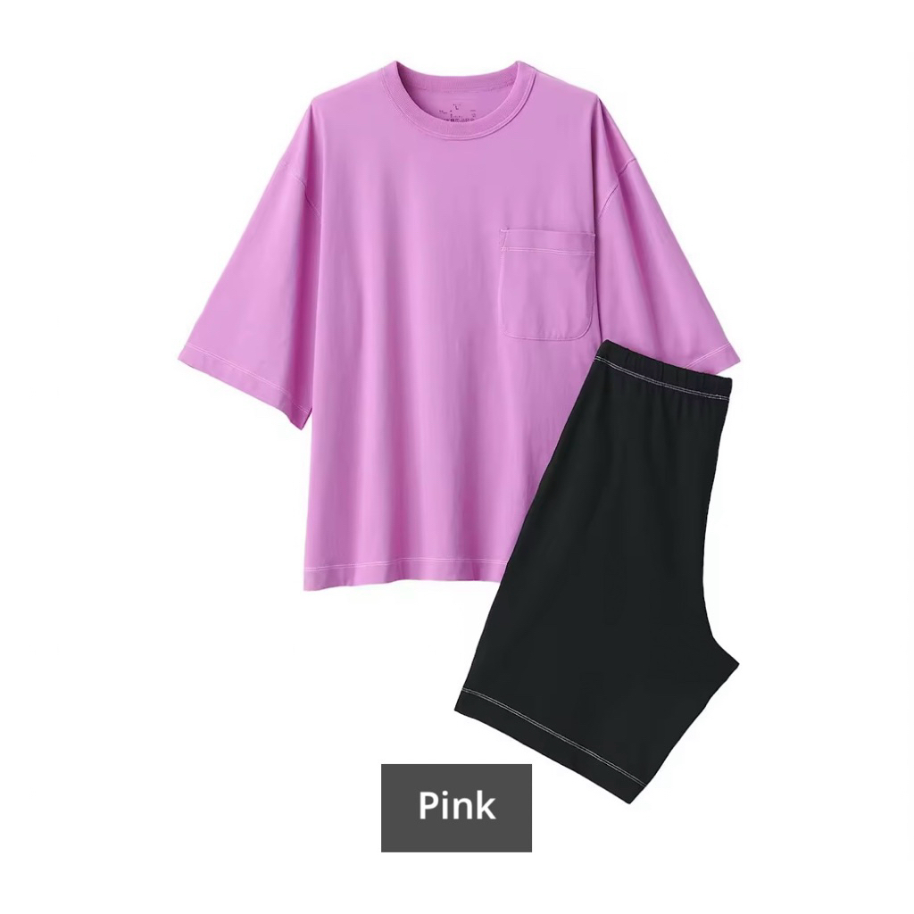 พร้อมส่ง MUJI Men Wicking Short Sleeve Lounge Set (Size S) มูจิชุดเซ็ตลำลอง ผู้ชาย