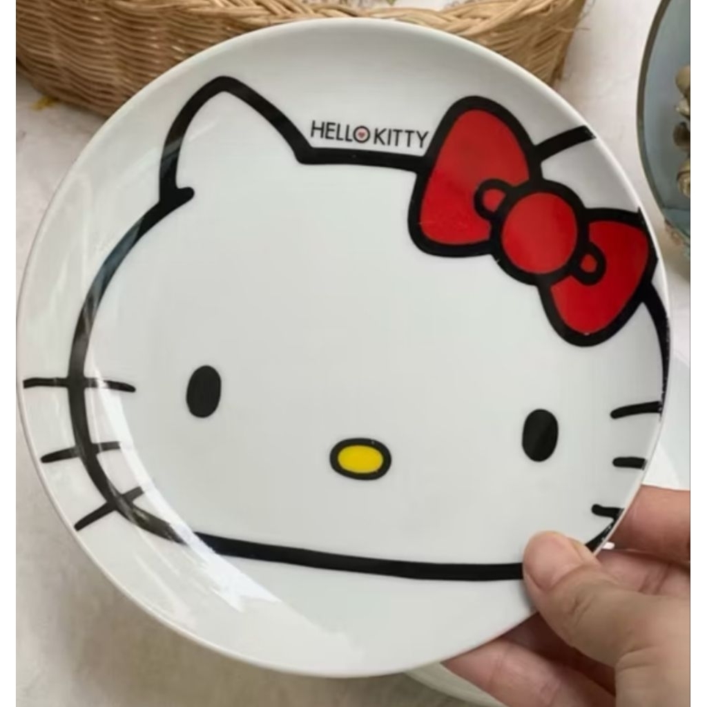 จานเซรามิก คิดตี้ ขนาด16.5ซม.งานJapan 2Hand