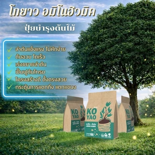 ปุ๋ยบำรุงพืช โกยาว Amino Humic สูตรพิเศษ สำหรับต้นไม้ ฟื้นฟูดิน แตกยอดแรง ใบเขียว สำหรับพืชทุกชนิด .