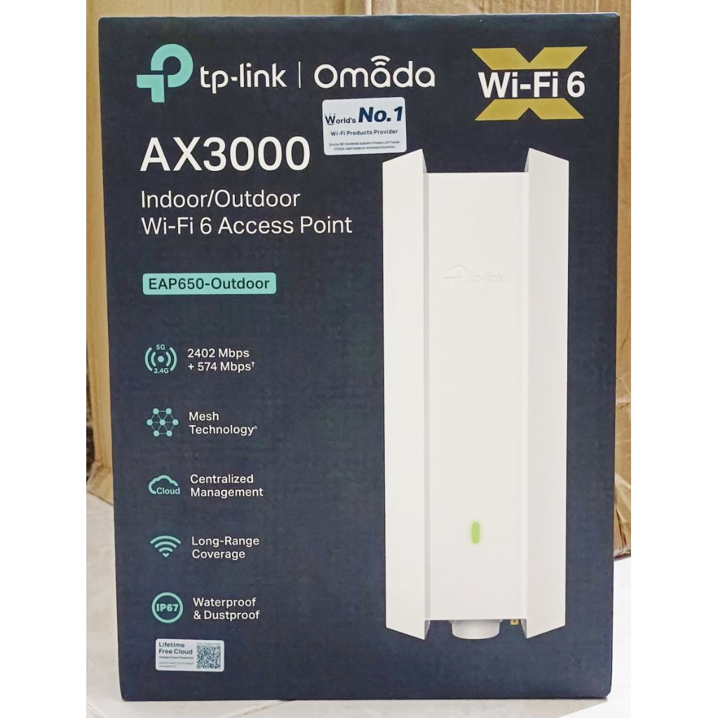 TP-Link EAP650-Outdoor AX3000 WIFI6 ของใหม่แกะกล่องดูแล้วไม่ได้ใช้งานรับประกันศูนย์3ปีของแท้100%