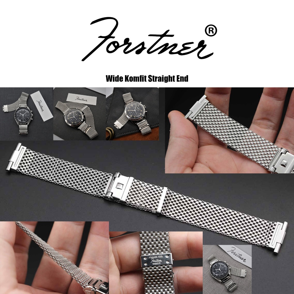 สายนาฬิกาแบบเหล็กรุ่น Forstner Wide Komfit Straight End