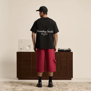 HOMEBOY เสื้อOVERSIZE HB.FRIENDS.HONEST คอตตอน100% ใส่ได้ทุกวัน
