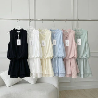 conycolours | sunday jump dress เดรสสั้นแขนกุด เอวยางยืด