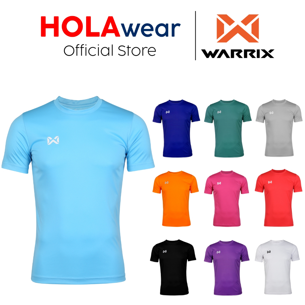 [มีส่งด่วน] เสื้อฟุตบอล Warrix FBA071 FBA571  WA-251FBACL01 คอกลม ผ้าไมโครเรียบ เสื้อยืดสีล้วน