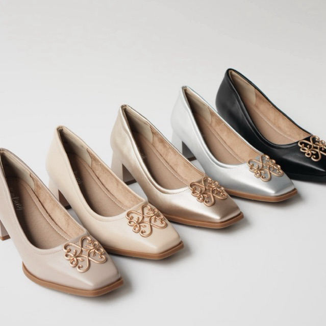 KK775 – Classic Square Pump Kimkung รุ่น KK775 รองเท้าคัทชูหัวเหลี่ยม หนังนุ่ม