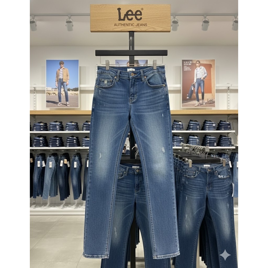 LEE กางเกงยีนส์ขายาวผู้ชาย  สีน้ำเงินอินดิโก้