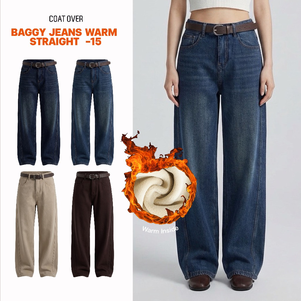 CO1259 | BAGGY Jeans Warm Straight  -15