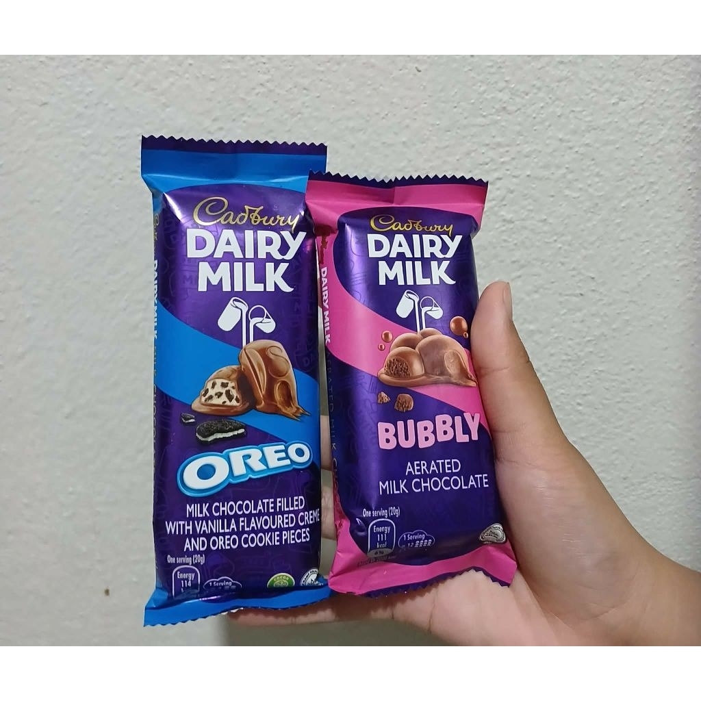 cadbury milk BUBBLY46g และOREO58.5g ไซส์mini