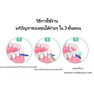 แปรงซอกฟันจัดฟัน รูปตัว L แปรงขนนุ่ม กล่อง20ชิน (สินค้าอยู่ไทยพร้อมส่ง)