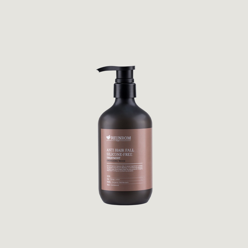 Reunrom แอนตี้แฮร์ฟอลซิลิโคนฟรีทรีตเมนต์ 500ml เอนเนอไจซิงวู้ด ทรีตเมนต์สูตรแก้ปัญหาผมหลุด