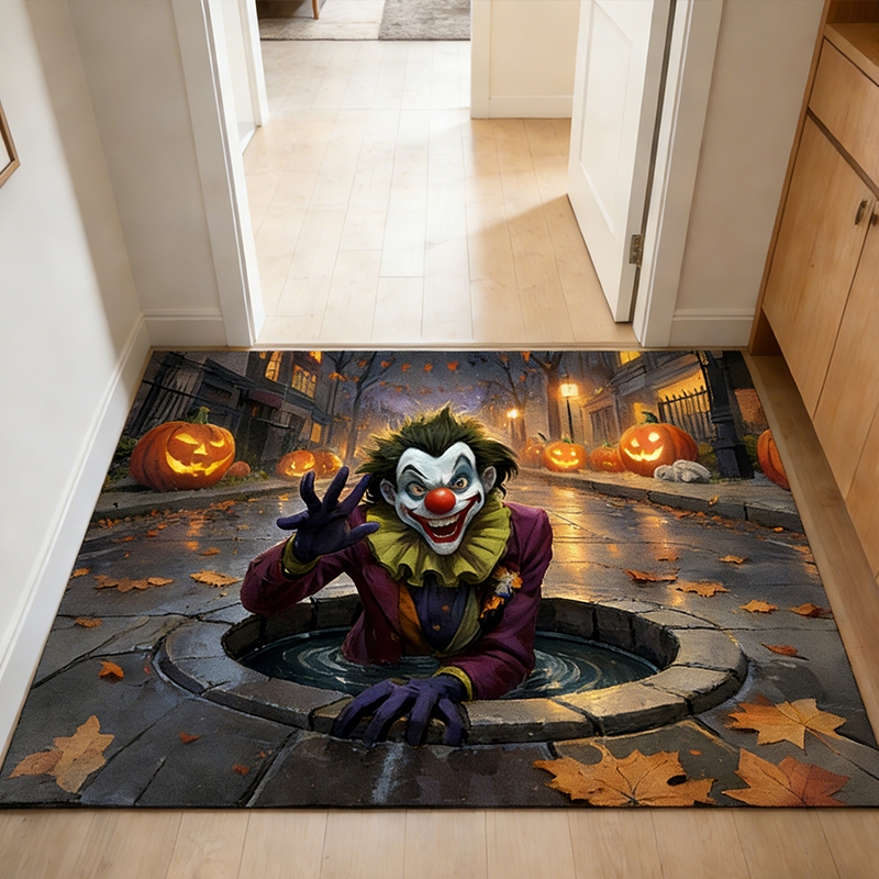 พรม ฮาโลวีน joker พรมเช็ดเท้า ห้องน้ำ ห้องครัว ห้องนอน ด้านหลังมียางกันลื่น - รูปที่ 2