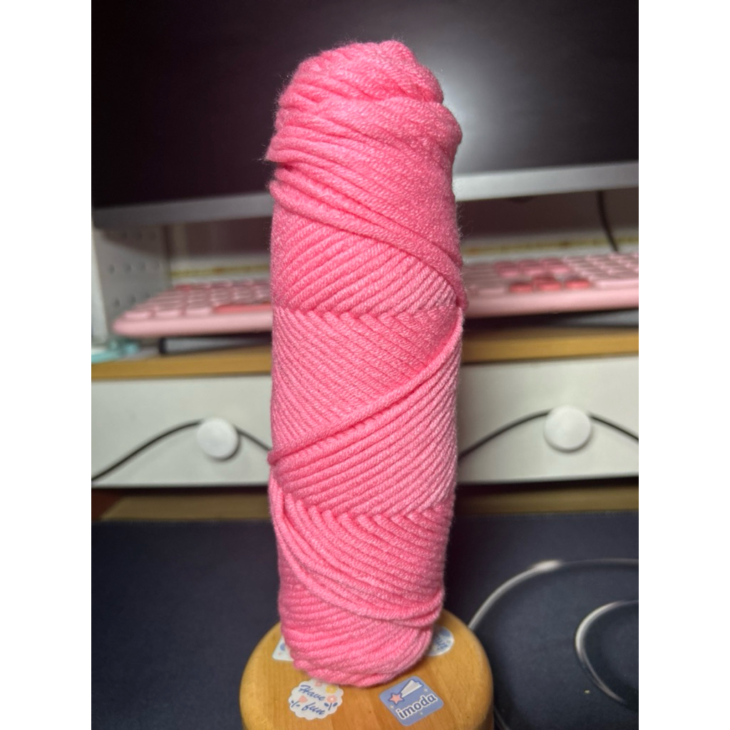 ไหมพรมคอตตอนน้ำนม เส้นไหมนุ่ม 8 ply