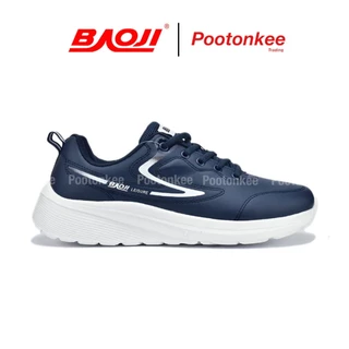 Baoji BJM 681 รองเท้าผ้าใบบาโอจิ รองเท้าผ้าใบผู้ชาย หนังเทียม ไซส์ 41-45