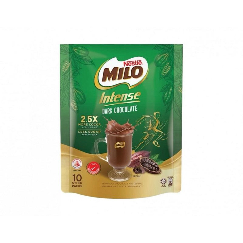 MILO Intense Dark Chocolate 10pcs ไมโลพร้อมชงช็อคโกแลตเข้มข้น