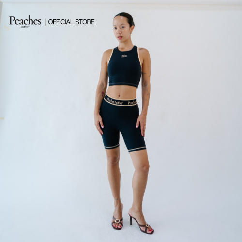 Peaches Active - Sculpt Seam Crop Top: Seamless Support for Your Most Intense Workouts