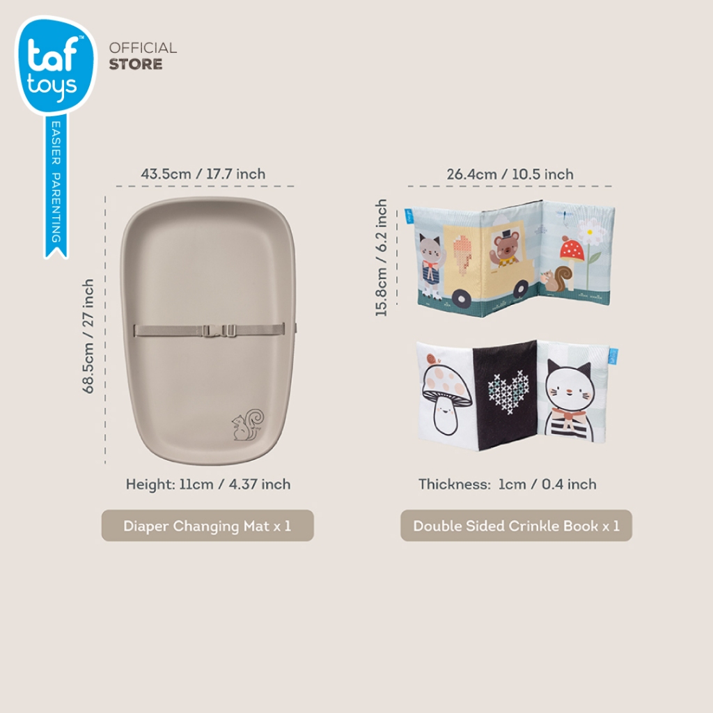 Taf Toys เบาะเปลี่ยนผ้าอ้อม Sensory Tales Changing Mat นุ่มสบาย กันน้ำ ทำความสะอาดง่าย ของใช้เด็ก รูปที่ 6