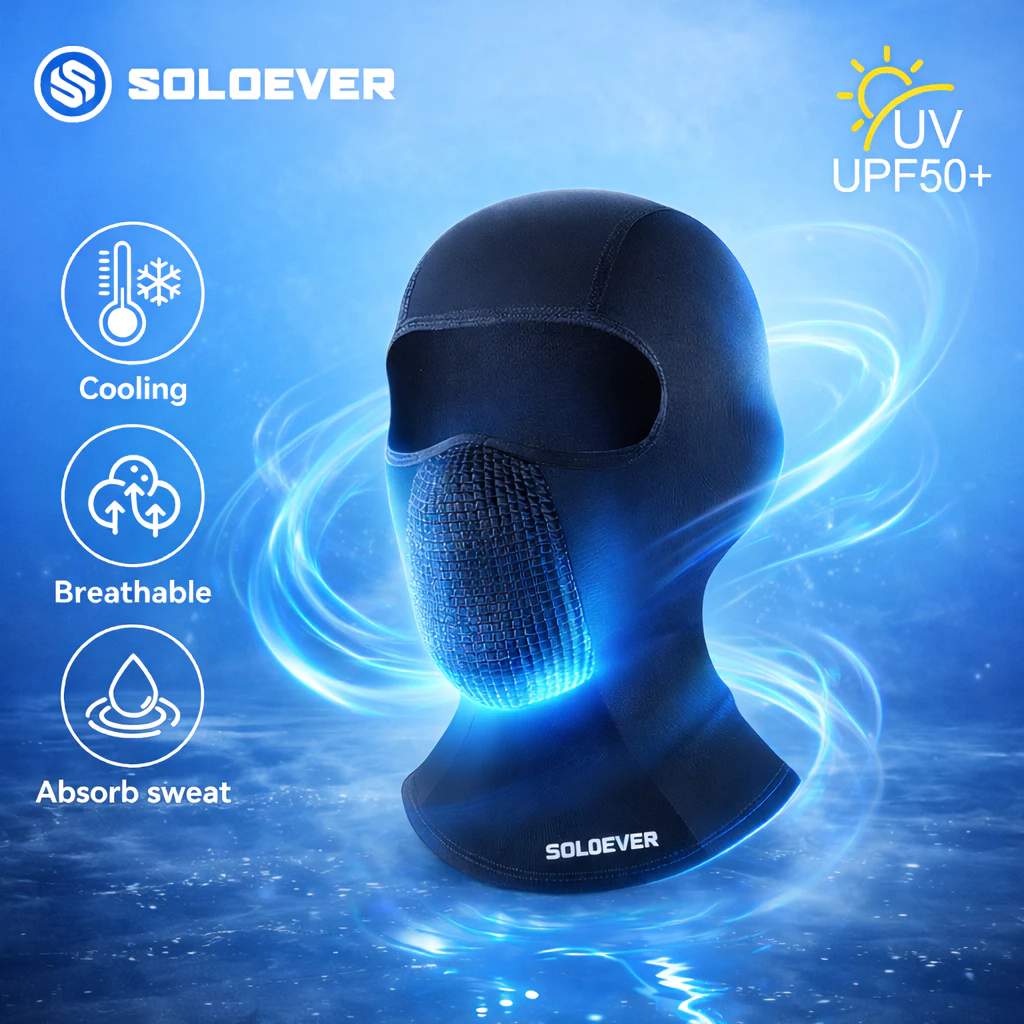 【TH】SOLOEVER Balaclava Face Mask สําหรับขี่รถจักรยานยนต์และขี่จักรยาน Biker Mask PM2.5โม่งระบายอากาศ กันฝุ่น กันรังสีuv