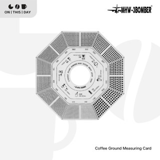 MHW-3BOMBER Coffee Ground Measuring Card แผ่นสำหรับวัดขนาดผง…
