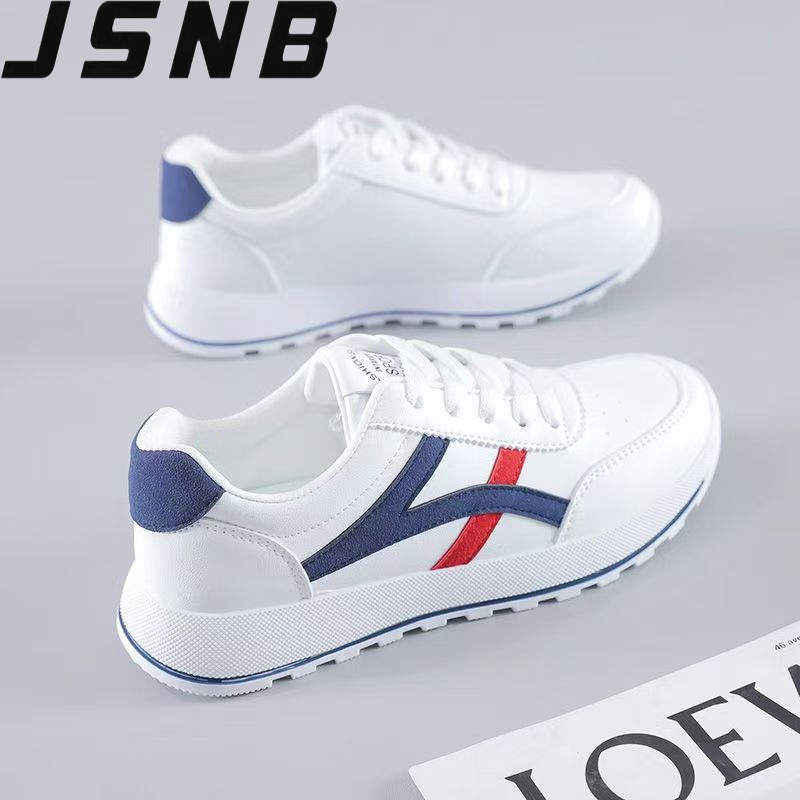 รองเท้าผ้าใบ ใส่สบาย ไซส์ 36-41! - สำหรับสตรี ดีไซน์เรียบง่าย ใส่ทำงาน、เรียน、เที่ยว