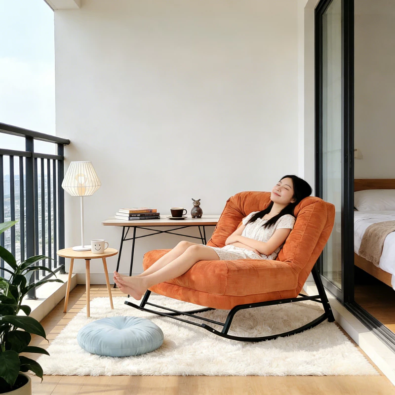 Homemark โซฟาโยก Rocking Chair พร้อมเบาะนวม thumbnail 4