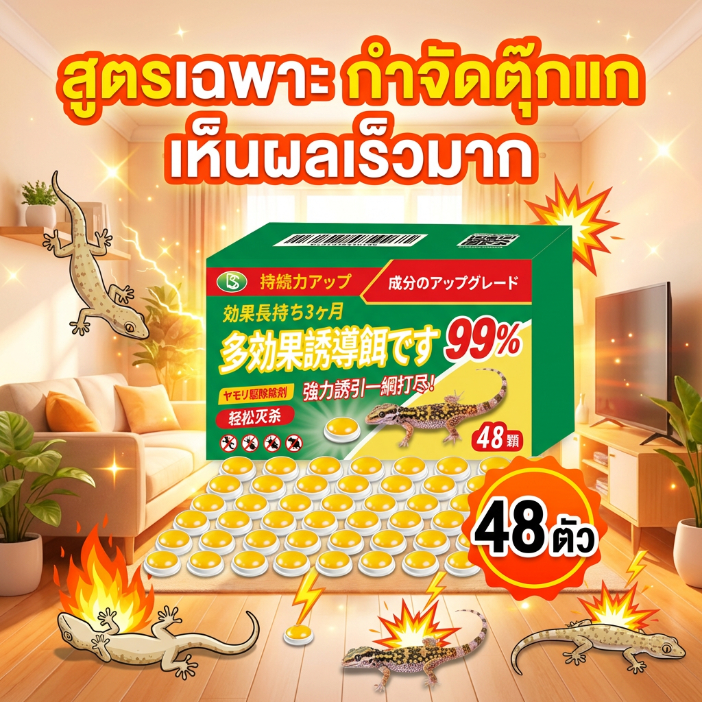 48 เม็ด！ยาฆ่าจิ้งจก  ยาจิ้งจก ไล่จิ้งจก ยาฆ่าตุ๊กแก ยากำจัดตุ๊กแก ฆ่าจิ้งจก เห็นผลทันที