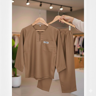 *ผ้าไหมอีตาลี**ชุดมาลายูเด็กชายชุดเสื้อกางเกงแขนยาว เด็ก 1 ข…