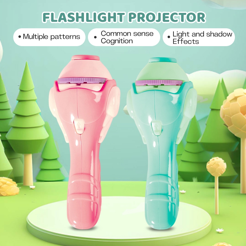 ของเล่นฉายภาพ ไฟฉายโปรเจคเตอร์ ไฟฉายฉายลายสัตว์ ไฟฉายการ์ตูน Projection flashlight toy สนุกกับการฉายการ์ตูนก่อนนอน - รูปที่ 6