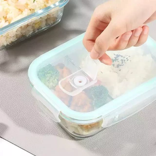 Homey Hub ภาชนะใส่อาหารแก้ว Glass Food Container กล่องถนอมอาหาร BPA Free ใช้กับไมโครเวฟได้ ขนาด 1040ml/2ช่อง