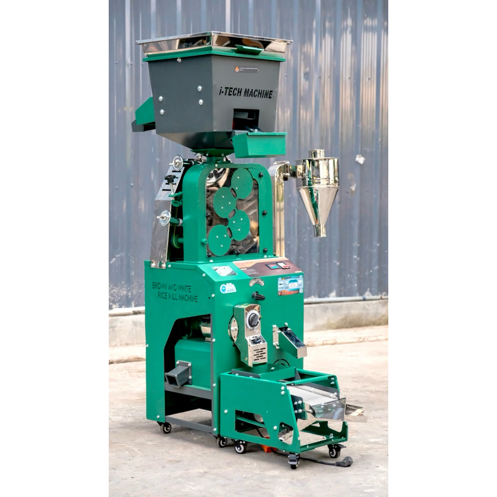 เครื่องสีข้าวกล้อง+ข้าวขาวตราไอเทค 4 ลูกยาง 2 ระบบ ในเครื่องเดียวกัน-CBRM4RR003- สีข้าวได้ทุกสายพันธ