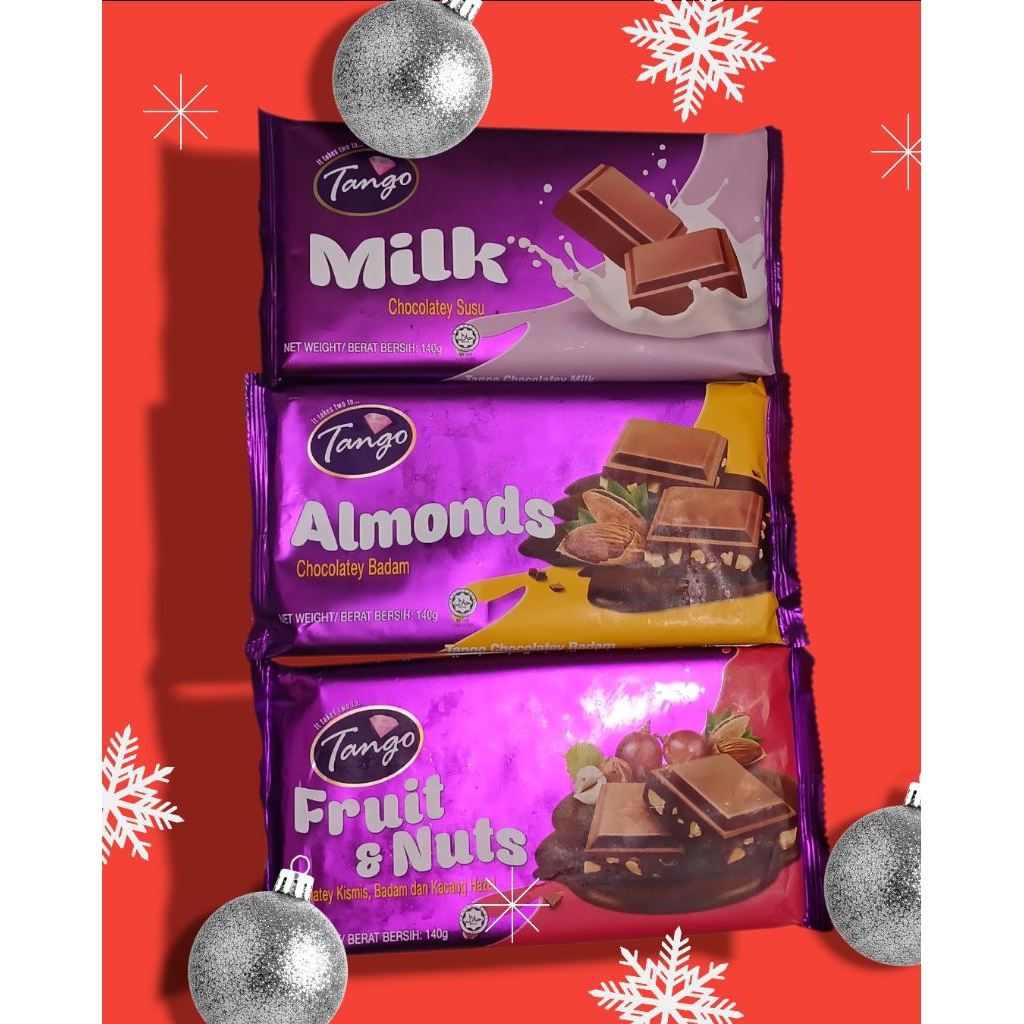 ช็อกโกแลต(Tango)milk-almonds-fruit&nuts 140กรัม