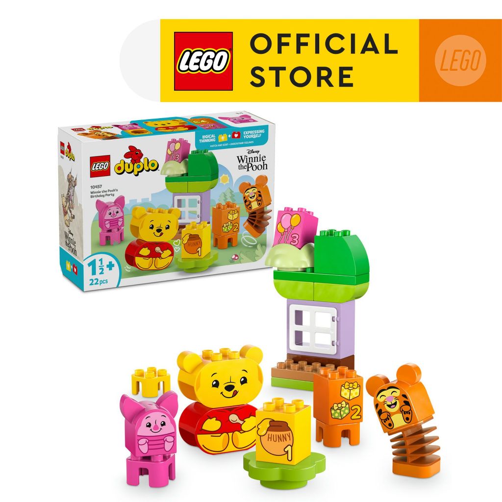 LEGO DUPLO Disney 10457 Winnie the Pooh's Birthday Party (22pcs.), Building Blocks, Kids Toy