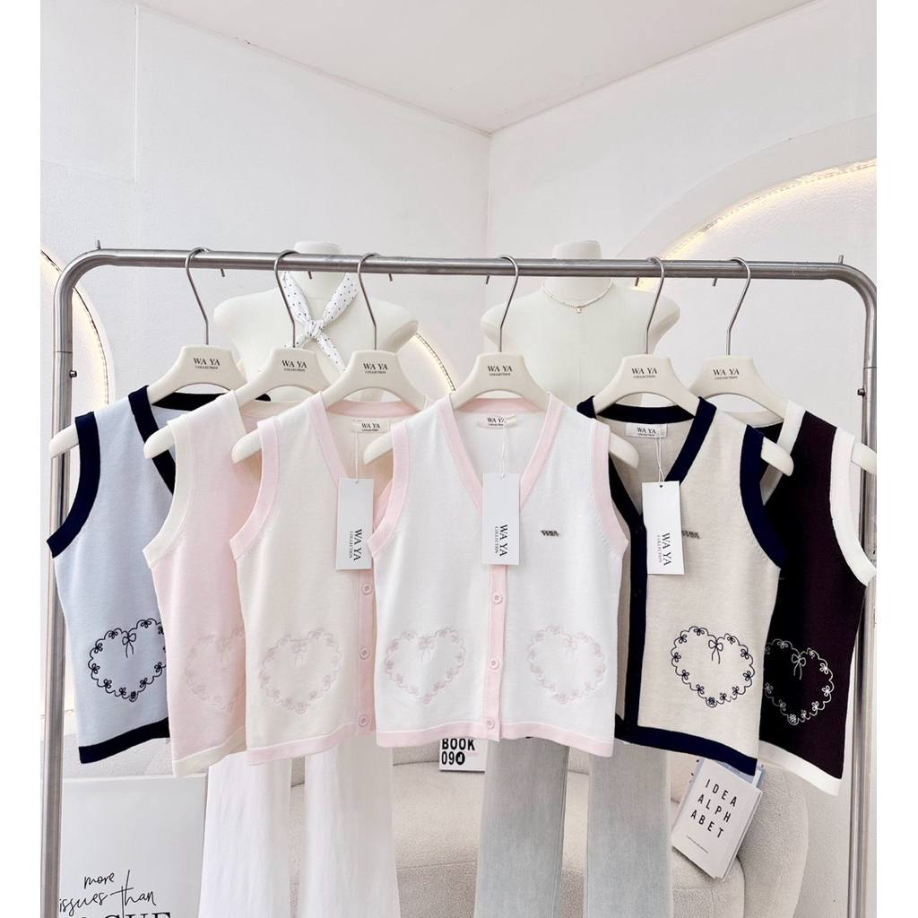 WA YA เสื้อกั้กผ้าไหมพรม เกรดคัดมาอย่างดี ตั้งใจคัดติ้งมาอย่างดีทั้งสีและคุณภาพไหมพรหม  เป๊ะพรีเมียม