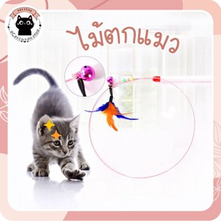 🌵 ไม้คันเบ็ต ของเล่นแมว ไม้ตกแมว ไม้ตกแมวแบบสปริง ไม้แหย่แมว…