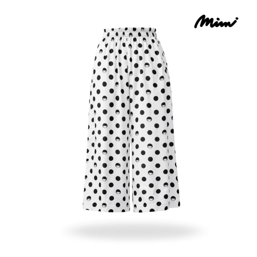 Mimi กางเกงผู้หญิง DOT DOT ดอท ดอท ขายาว สีขาวจุดดำ A9Y8WH