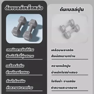 ดัมเบลล์เหล็กหล่อ ดัมเบล 1/2/3/4/6/8/10kg ไม่แตกหักง่าย ฟิตเนส สำหรับลดไขมันต้นแขน ขายเป็นคู่