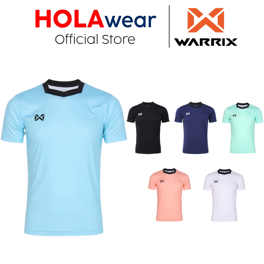 [มีส่งด่วน] เสื้อกีฬา WARRIX 241FBACL02 คอกลม ตัดต่อคอเหลี่ยม ผ้าไมโครเรียบ แขนสั้น ราคาถูก Shopee Lazada
